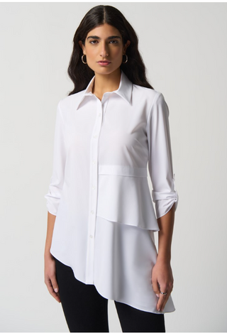 Asymmetrical Ruffled Blouse by Joseph Ribkoff