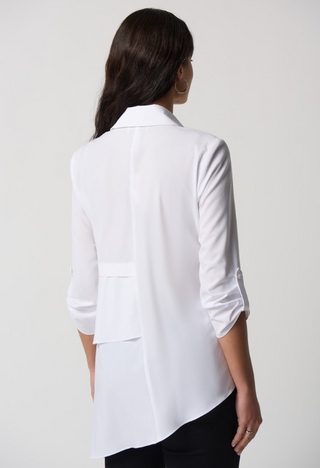 Asymmetrical Ruffled Blouse by Joseph Ribkoff