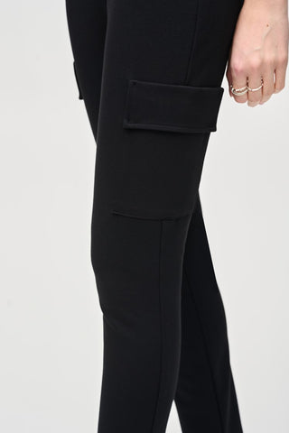 Silky Knit Slim Fit Cargo Pants by Joseph Ribkoff