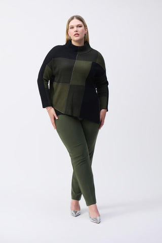 Color-Block Jacquard Knit Pullover by Joseph Ribkoff