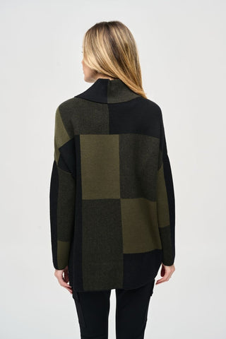 Color-Block Jacquard Knit Pullover by Joseph Ribkoff