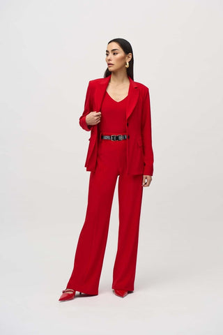 Silky Knit Belted Wide-Leg Pants by Joseph Ribkoff