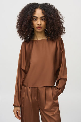 Satin Boxy Top by Joseph Ribkoff