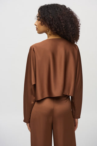 Satin Boxy Top by Joseph Ribkoff