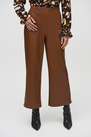 Leatherette Wide-Leg Pull-On Pants by Joseph Ribkoff