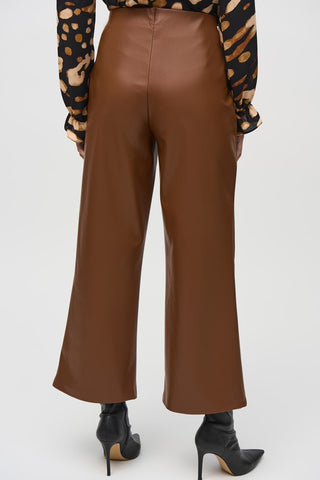 Leatherette Wide-Leg Pull-On Pants by Joseph Ribkoff