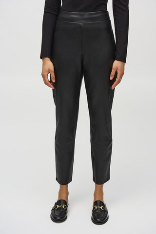 Leatherette Slim Fit Pull-On Pants by Joseph Ribkoff