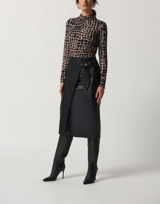 Faux Leather Skirt by Joseph Ribkoff