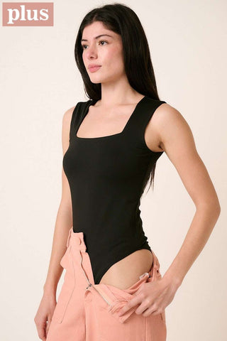 Plus Square Neck Sleeveless Body Suit