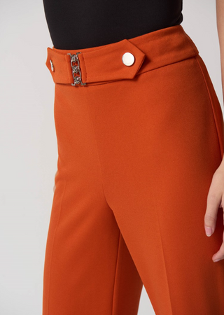 Scuba Crepe Wide-Leg Pants w/belt by Joseph Ribkoff