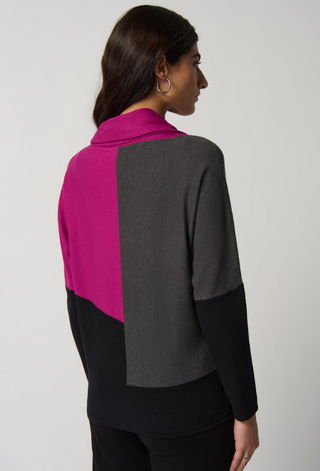 Colour-Block Cowl Neck Sweater by Joseph Ribkoff