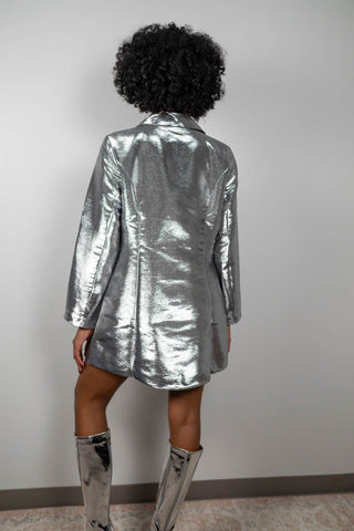 Metallic Silver Jacket