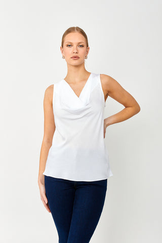 Satin Straight Sleeveless Top by Joseph Ribkoff